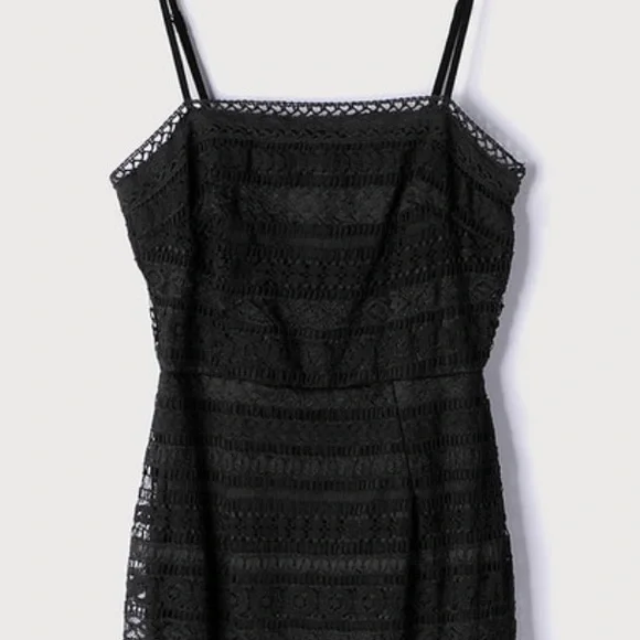 Lulu’s Black Lace Midi Dress - Picture 5 of 6